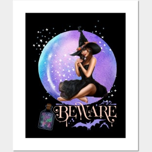 Magic Witch Tarot cards Beware potion witchy Witchcraft astrology Halloween Posters and Art